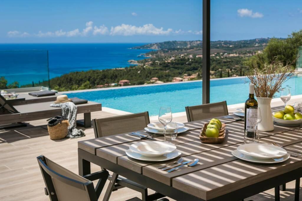 Color Villas-New Villa Green At Trapezaki With Private Pool Mousata المظهر الخارجي الصورة