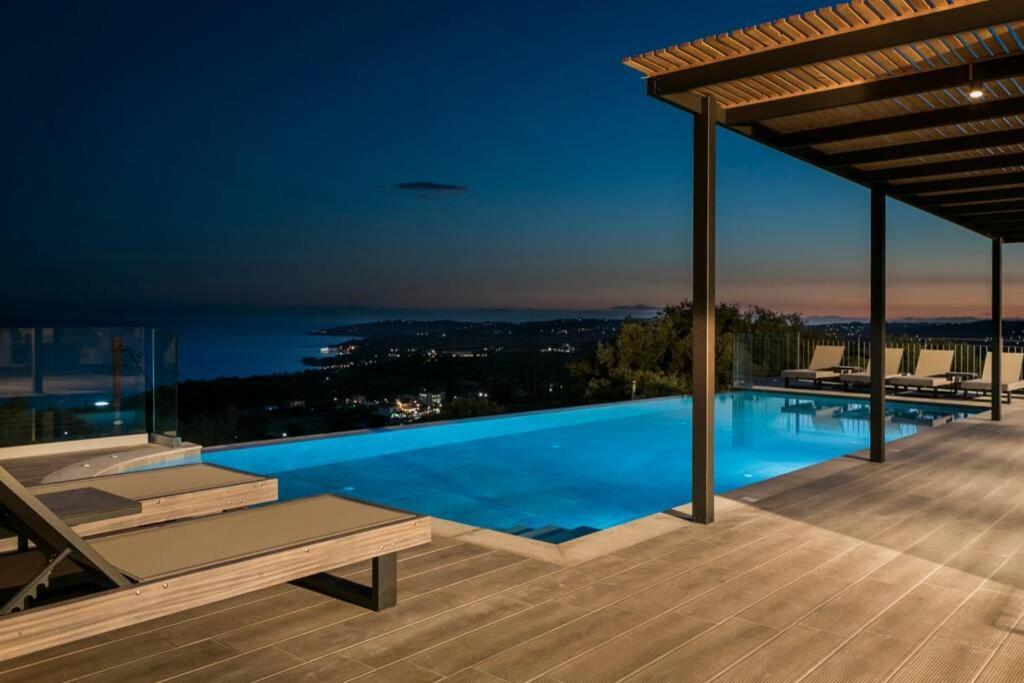 Color Villas-New Villa Green At Trapezaki With Private Pool Mousata المظهر الخارجي الصورة